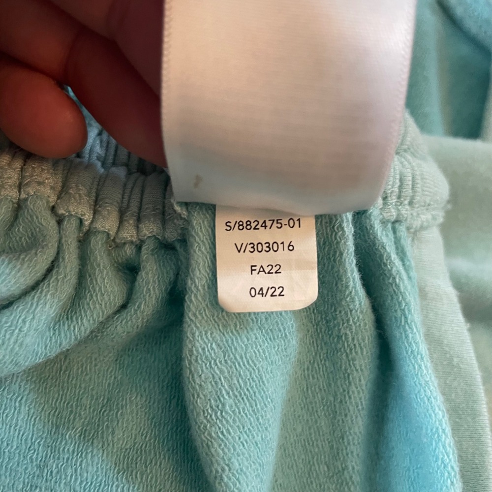 Athleta‎ Lombard Ruched Sweatshirt Top Womens XL Extra Large Aqua Drawstring Gym - Picture 9 of 10